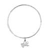 Belle & Bee Sterling Silver bangle Angel charm