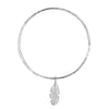 Belle & Bee Midi sterling silver bangle feather charm