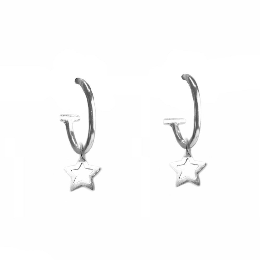 Belle & Bee Open Star hoop earrings