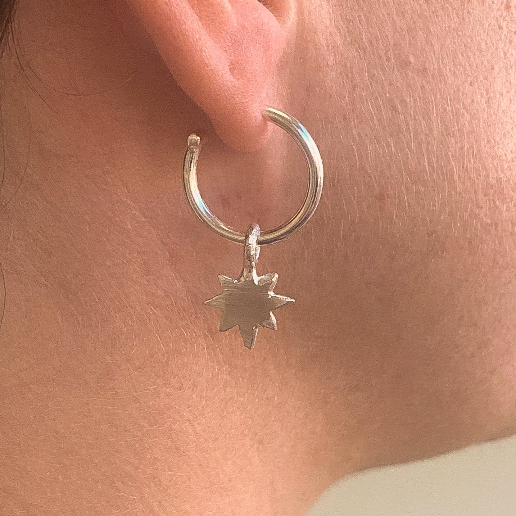 Belle & Bee Baby North Star hoop earrings