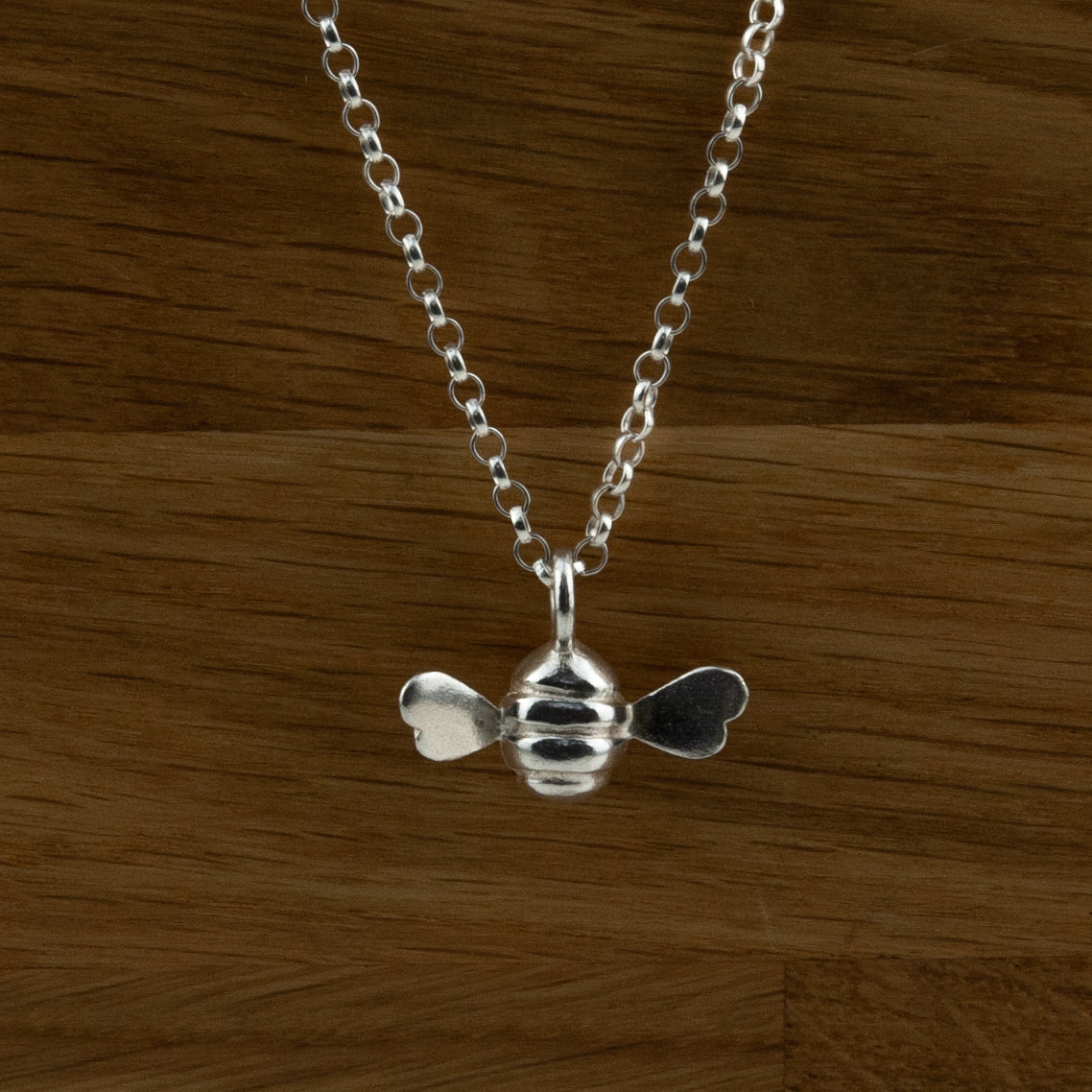 Belle & Bee sterling silver bee necklace