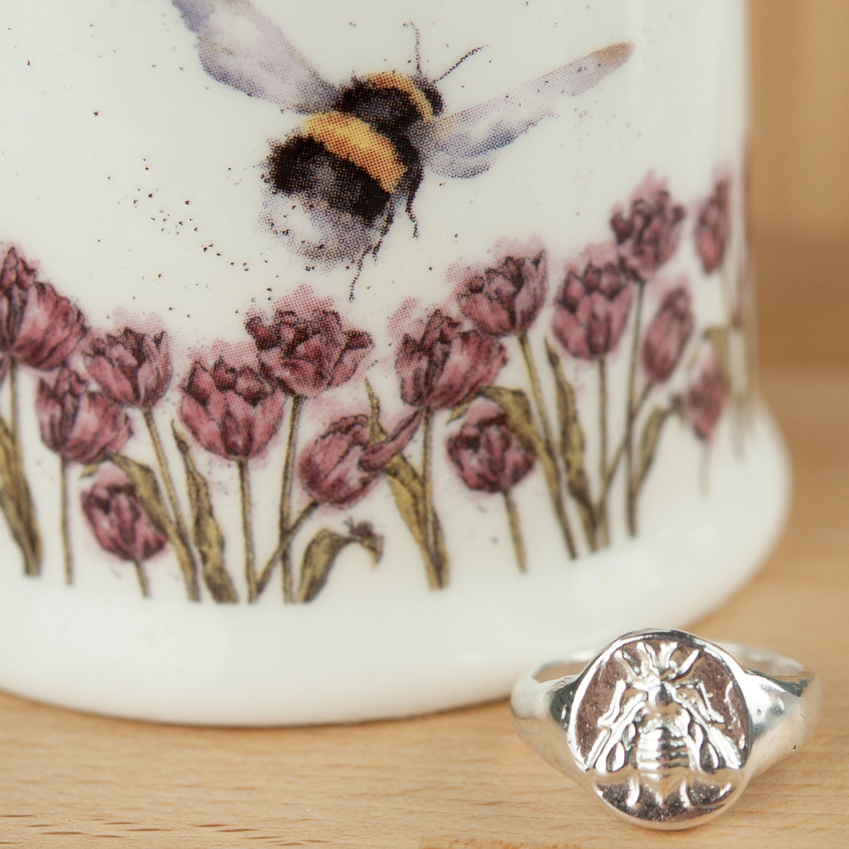 Belle & Bee Sterling Silver Chunky Bumble Bee Ring