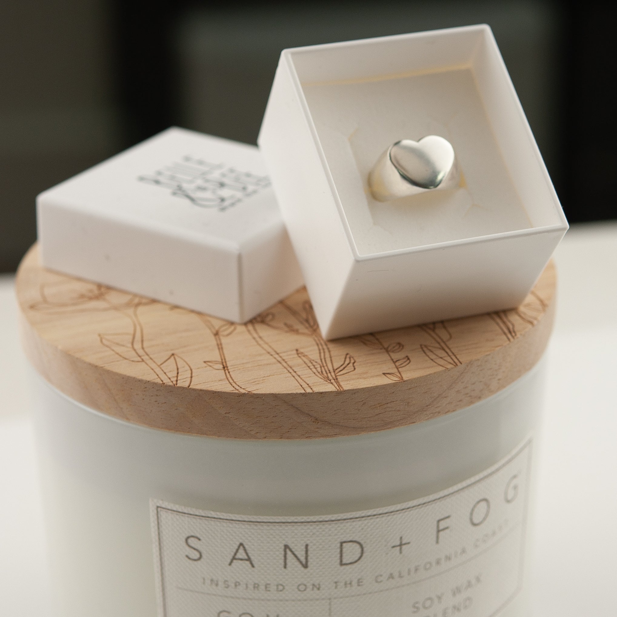 Belle & Bee chunky heart signet ring