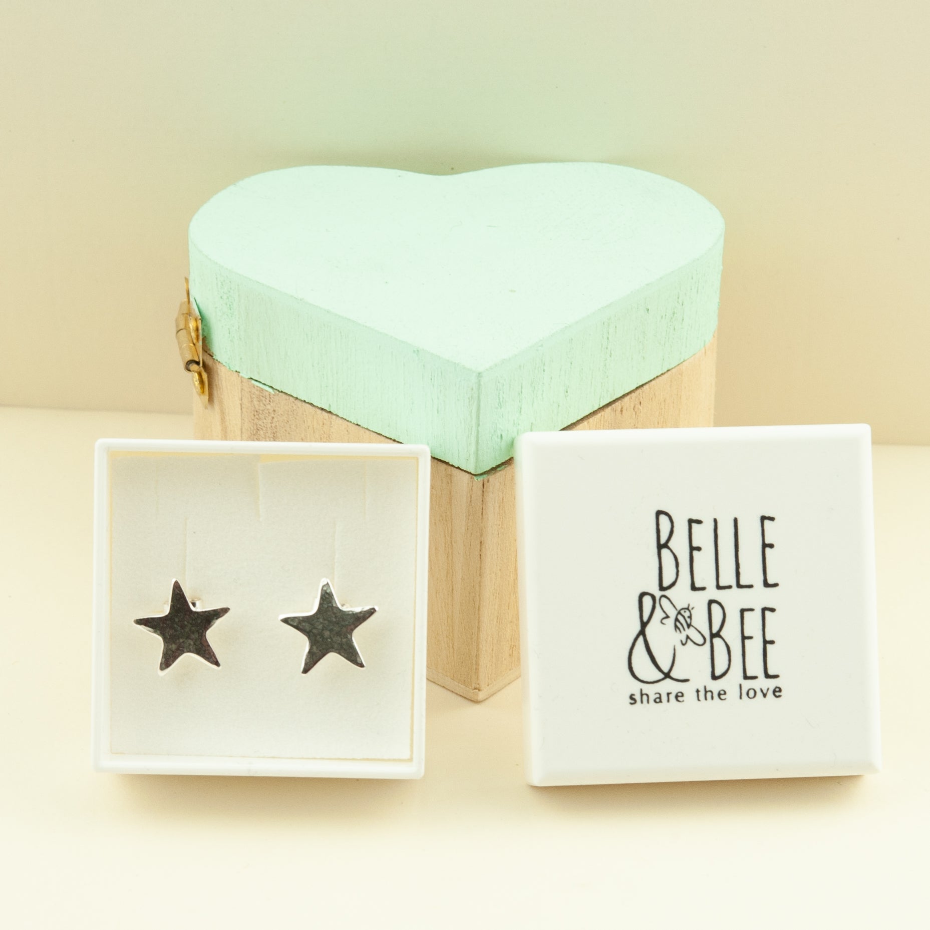 Belle & Bee sterling silver star earrings