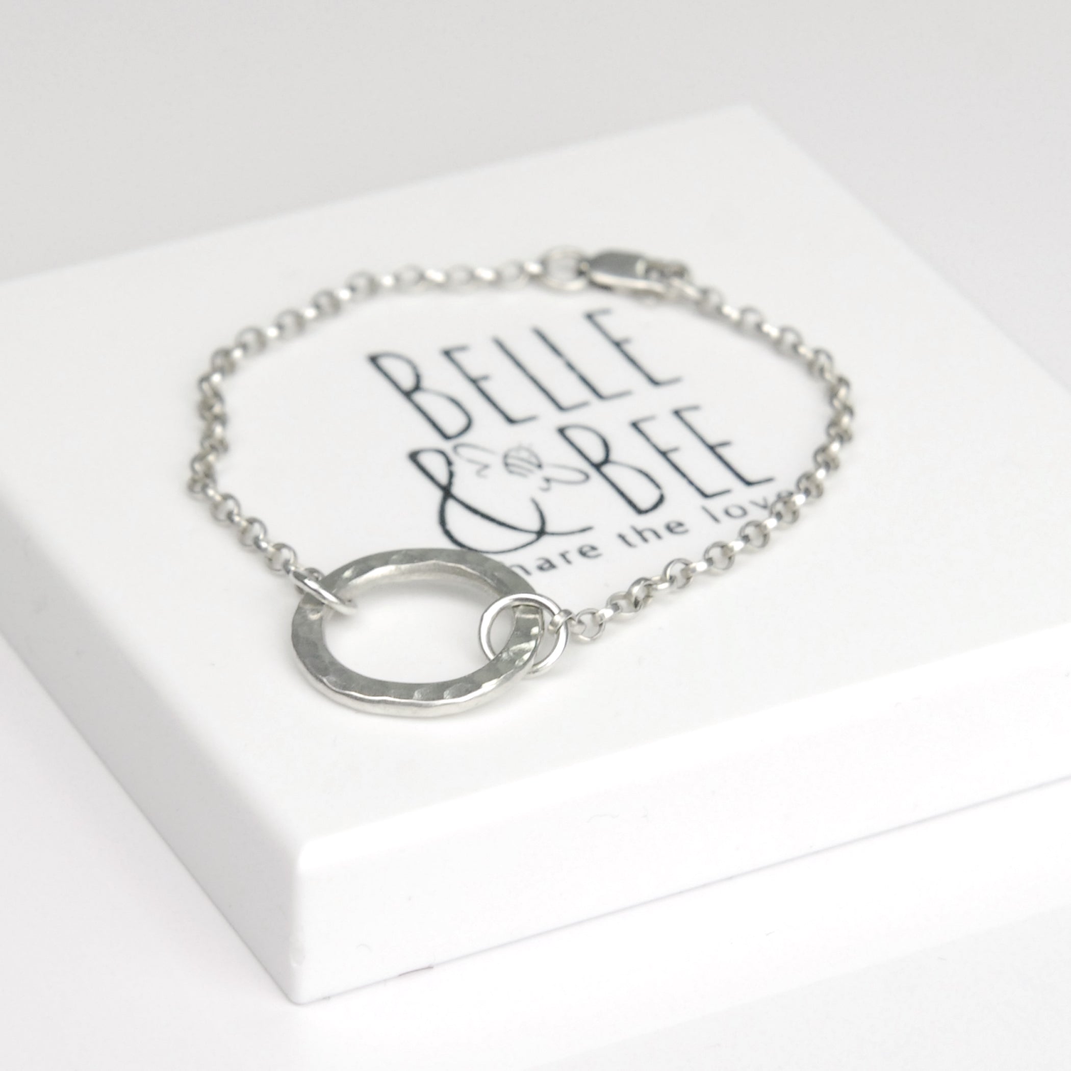 Belle & Bee Sterling Silver Karma Circle Bracelet
