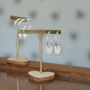Belle & Bee Sterling Silver hammered disc Hoop earrings