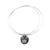 Double Skinny Bangle with Personalised Dog Charm