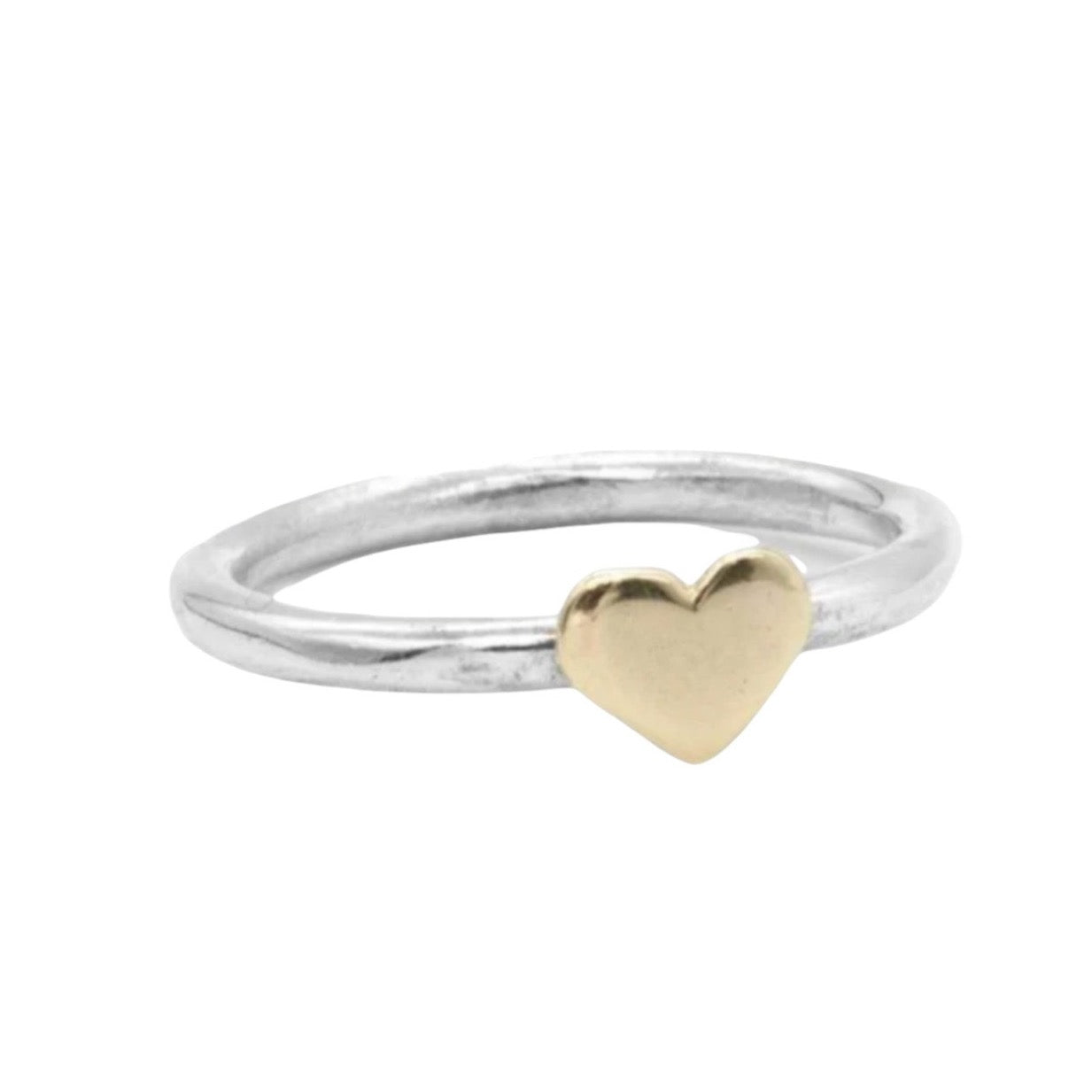 Belle & Bee Gold Heart Stack ring