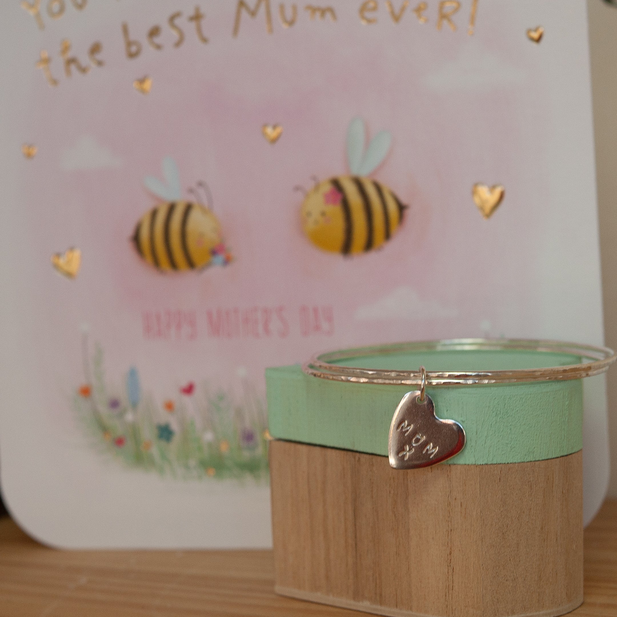 Belle & Bee Sterling Silver double bangle