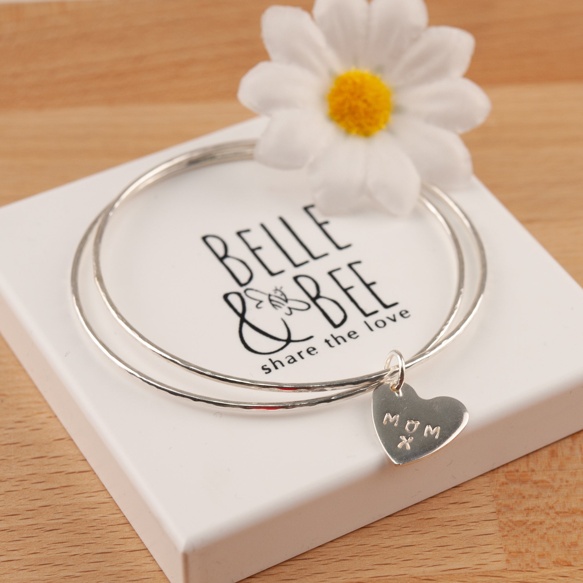 Belle & Bee sterling silver double bangle