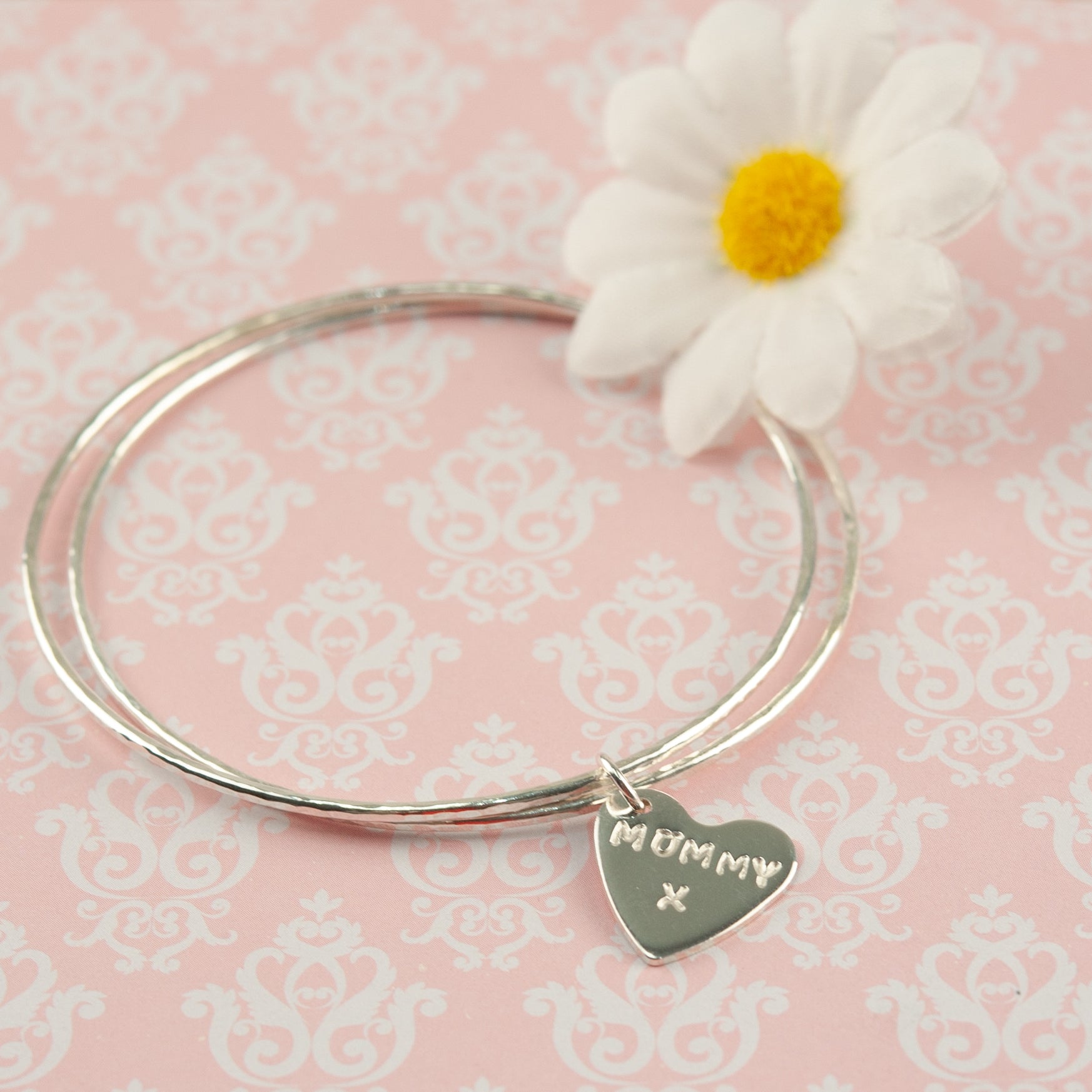 Belle & Bee Sterling silver double bangle