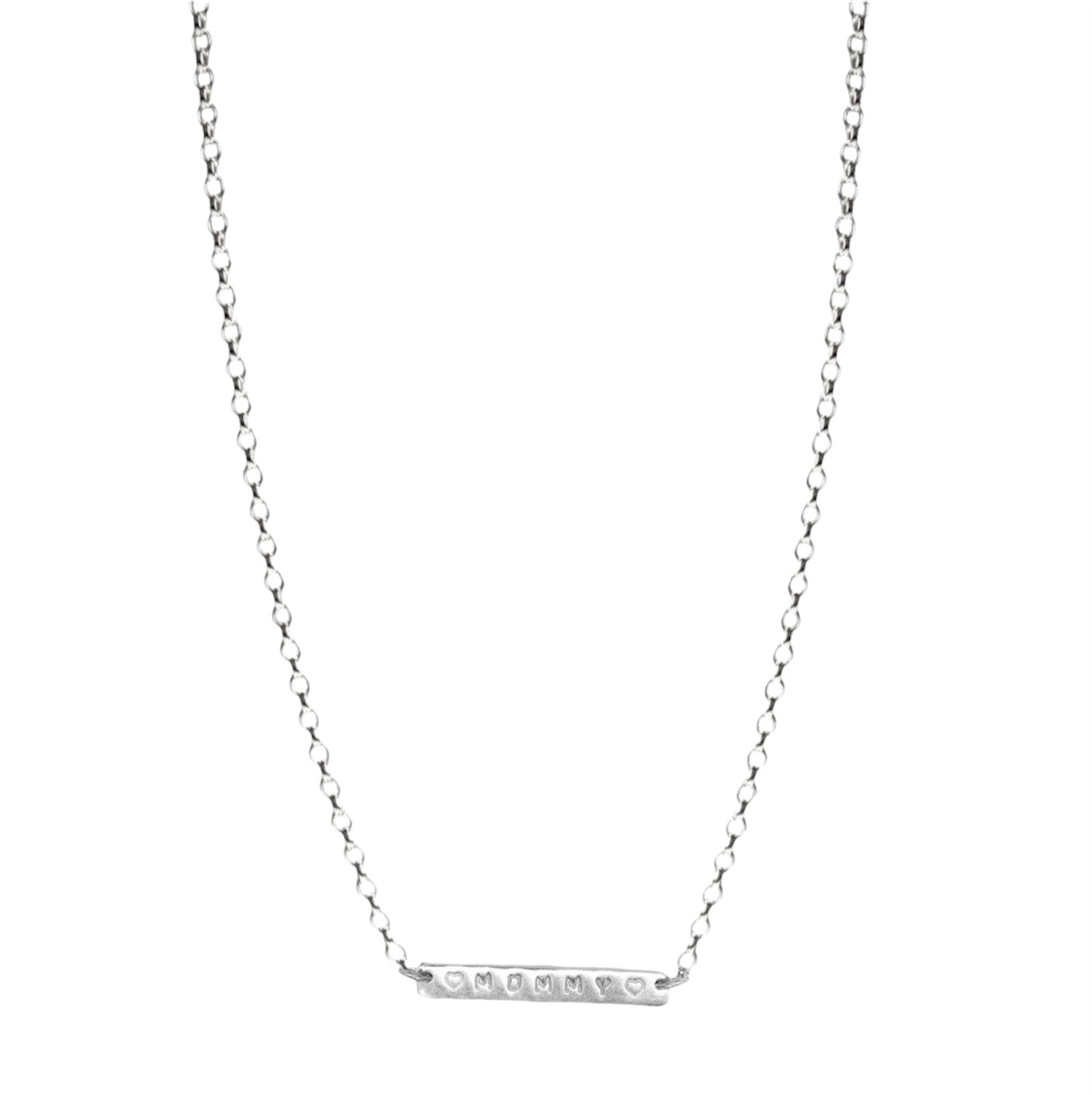 Sterling silver bar best sale necklace