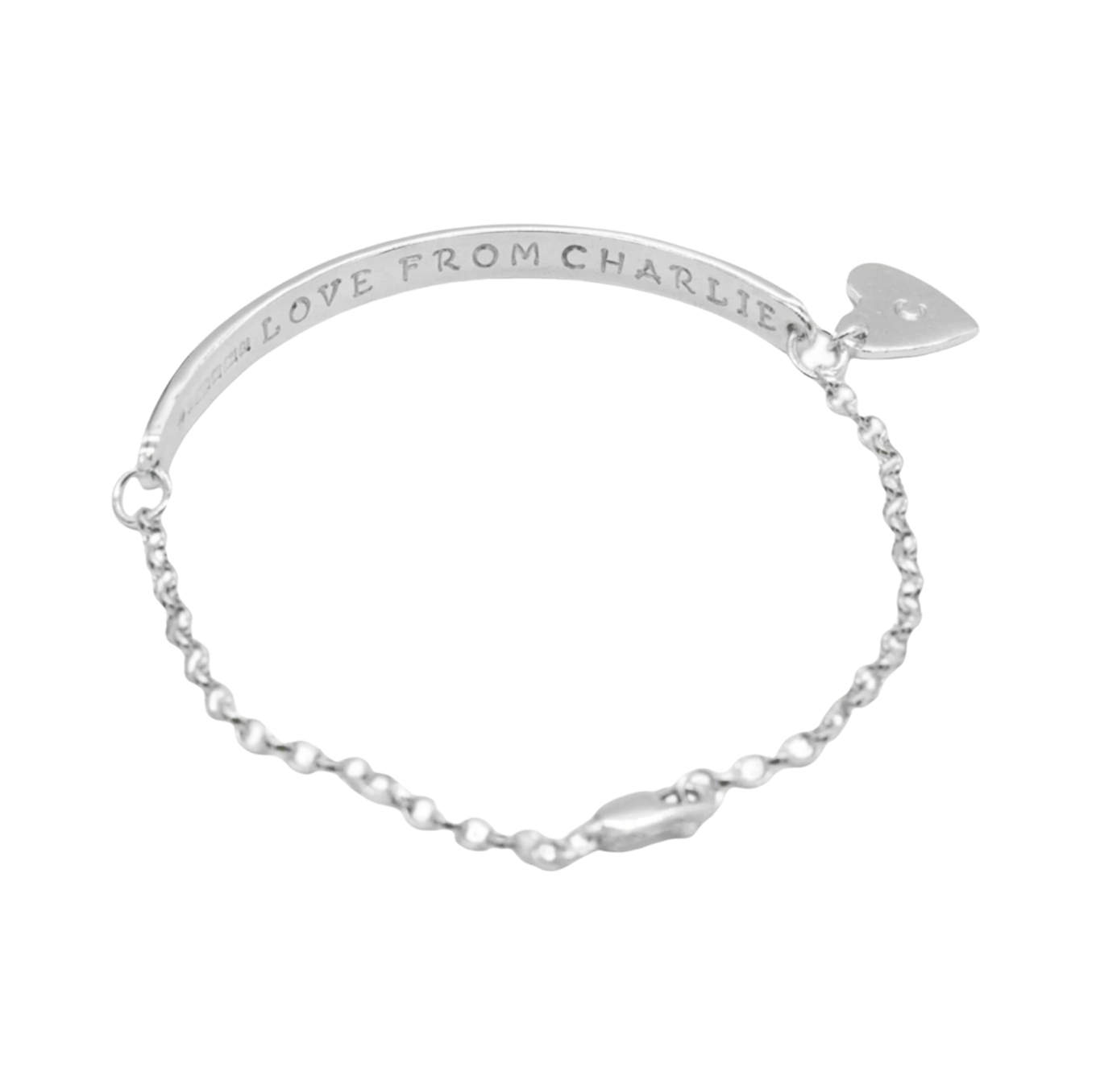 Belle & Bee Serling Silver Personalised Bar bracelet
