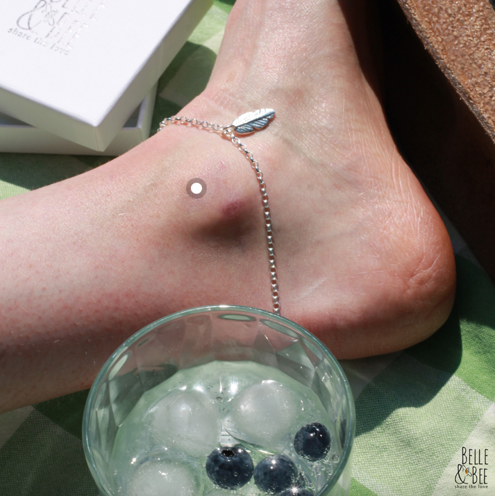 Belle & Bee silver ankle chain