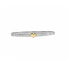 Personalised Silver message bangle with Gold Heart