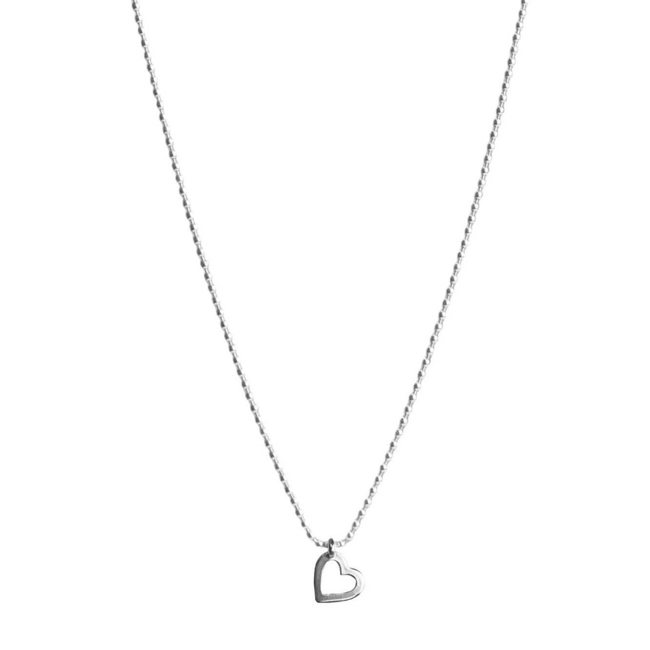 Belle & Bee Sterling Silver open heart necklace