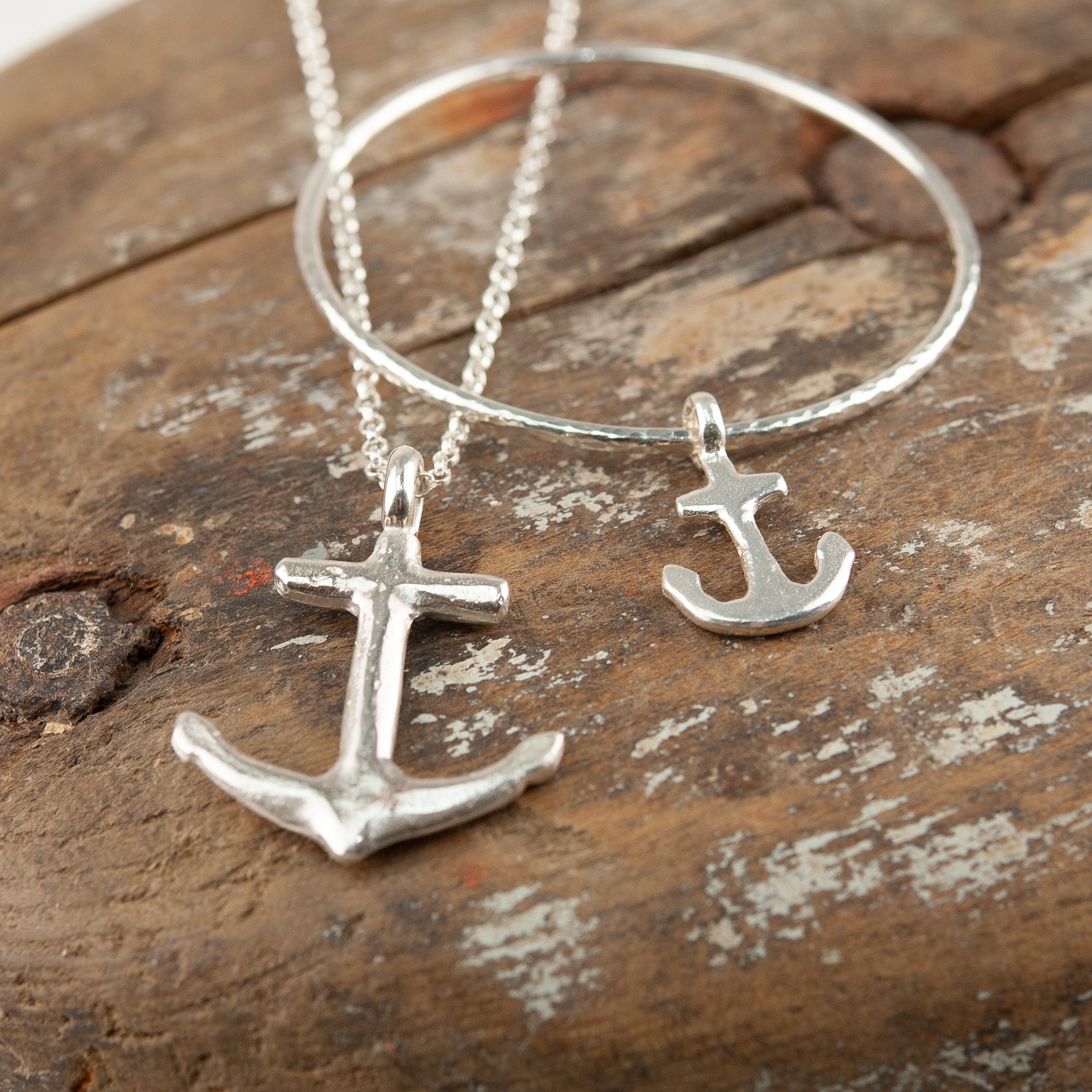 Belle & Bee sterling silver anchor