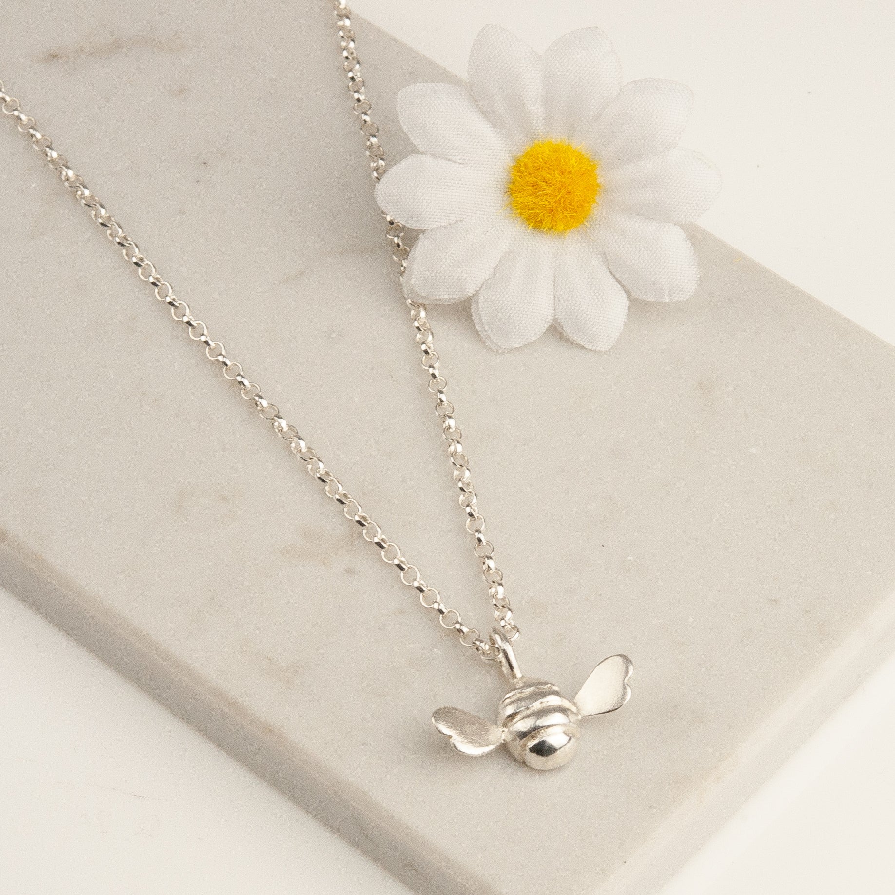 Belle & Bee Sterling silver bee necklace