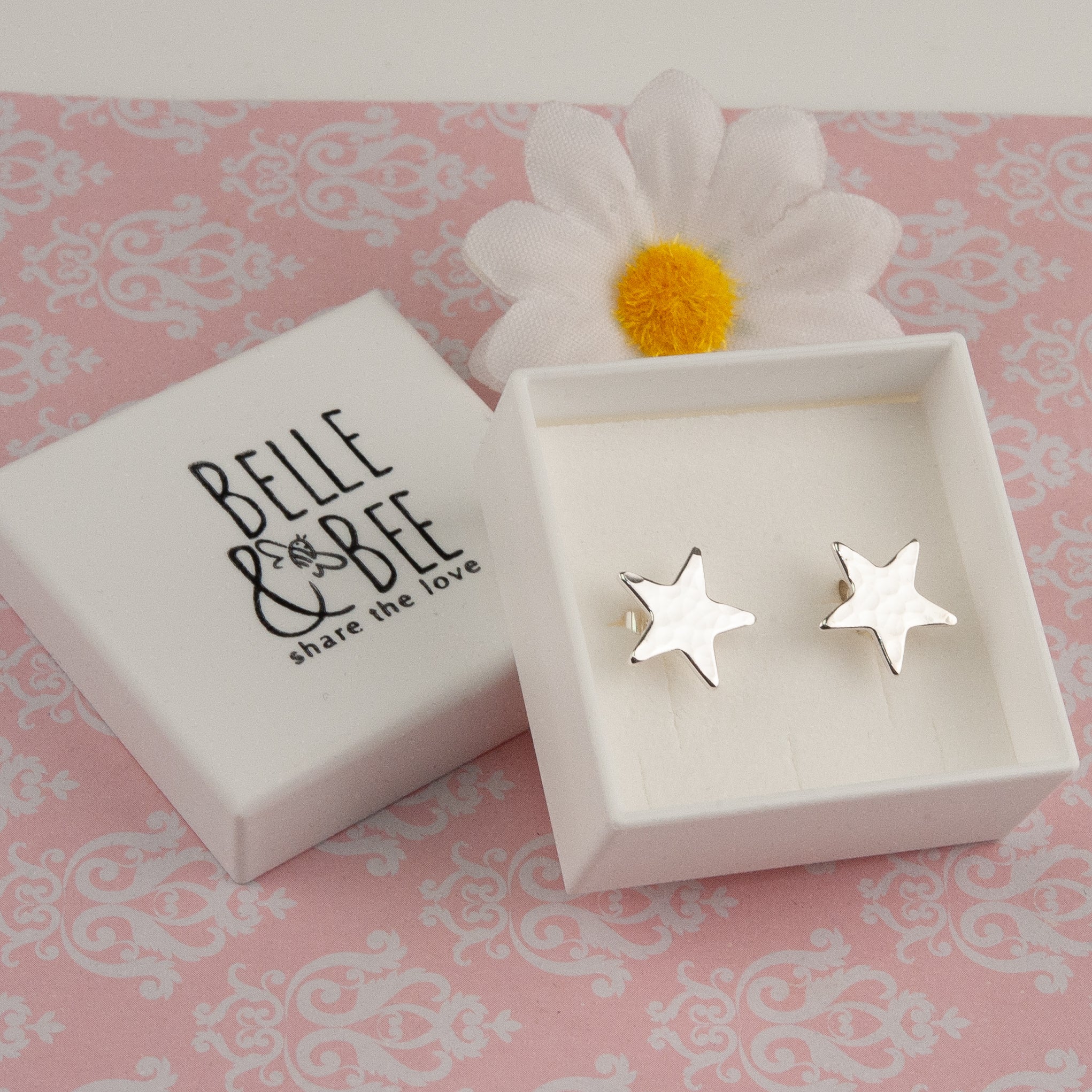 Belle & Bee sterling silver star earrings