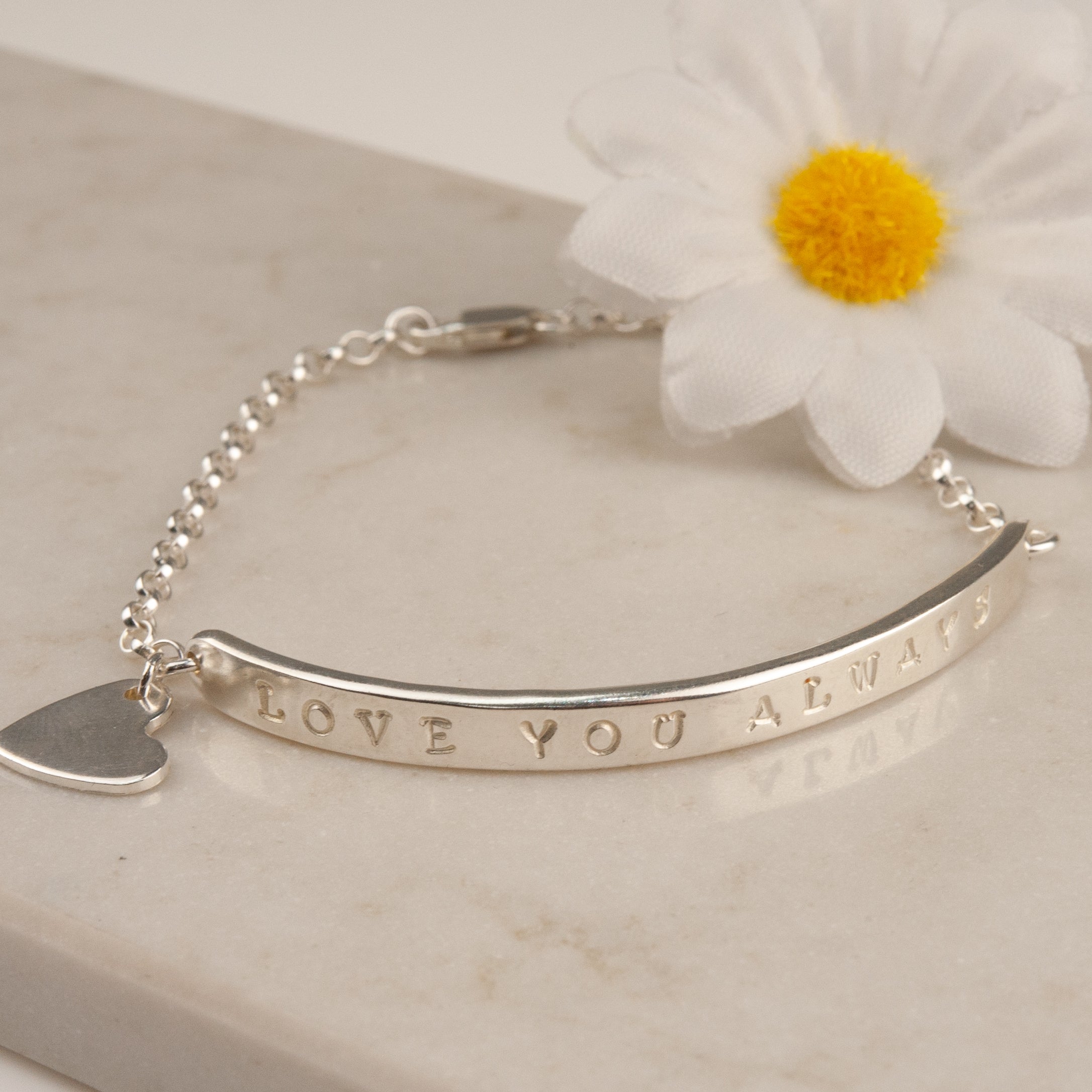Belle & Bee sterling silver bar bracelet