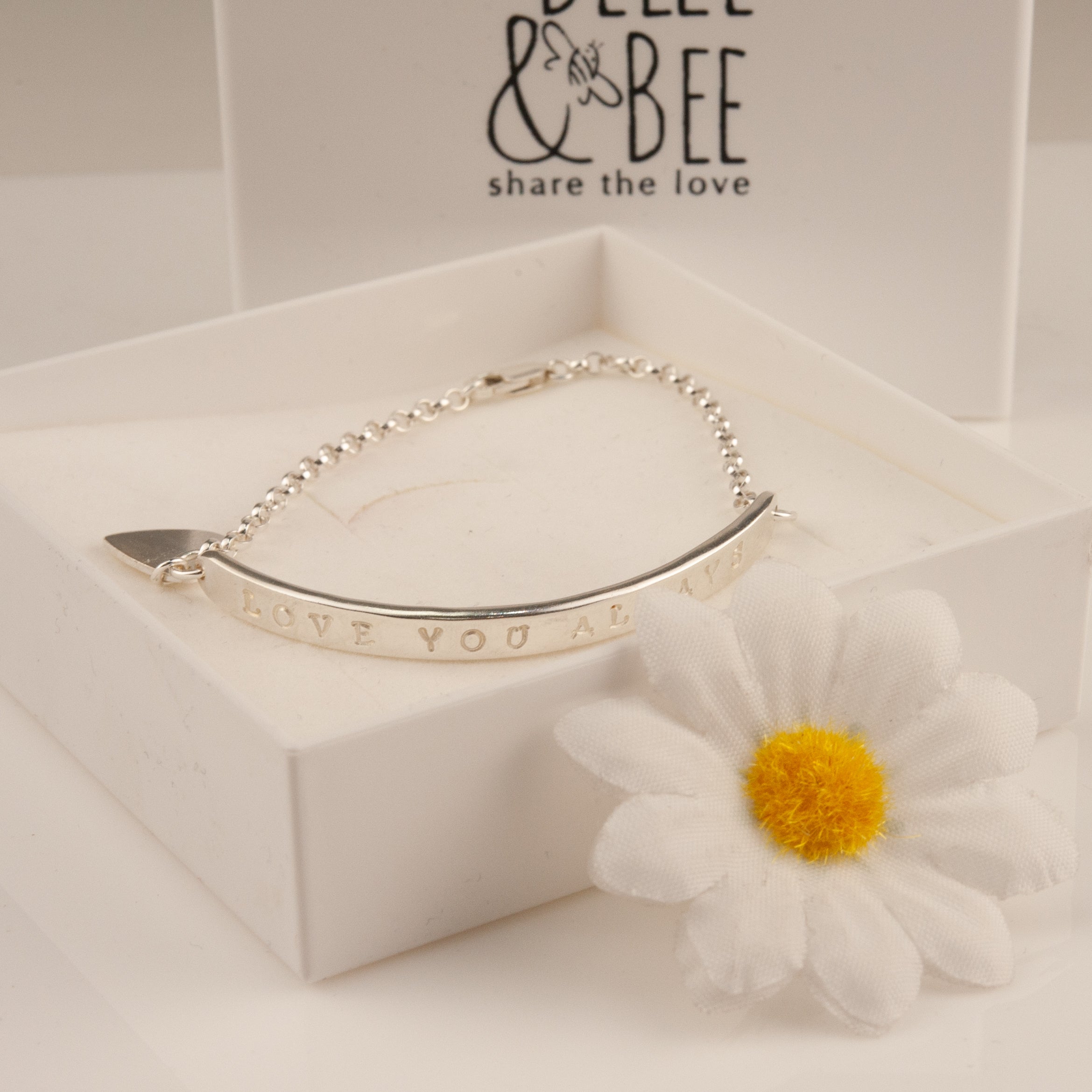 Belle & Bee sterling silver bar bracelet