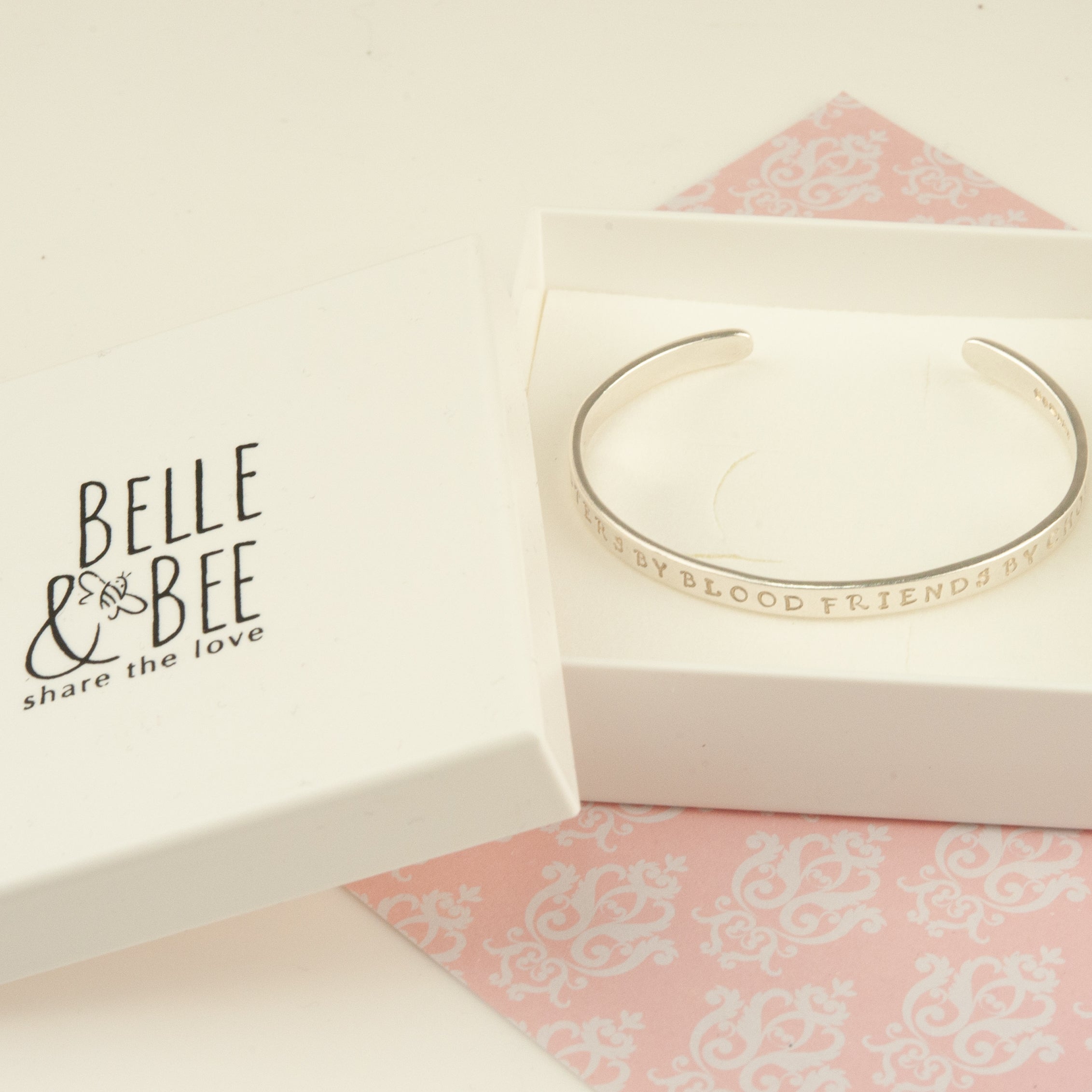 Belle & Bee personalised silver cuff