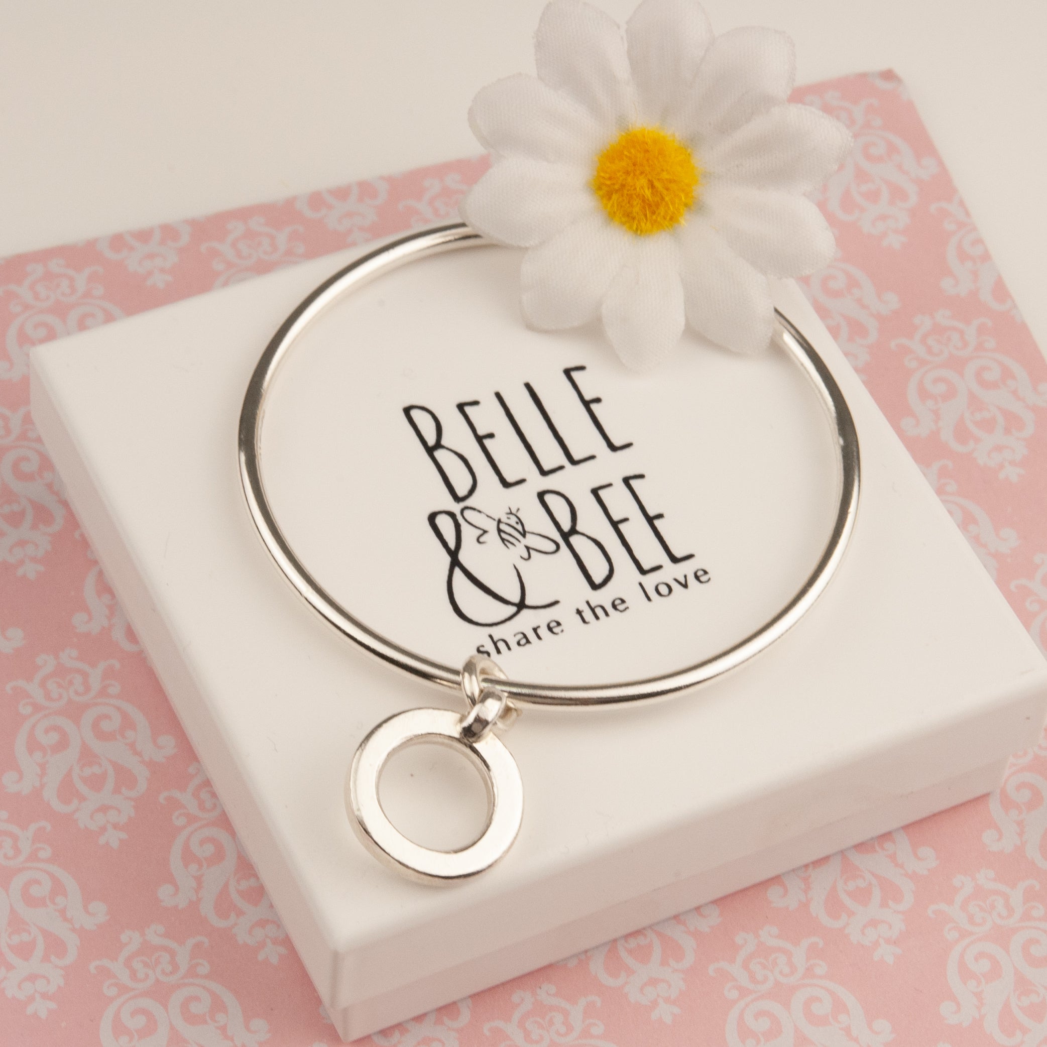 Belle & Bee sterling silver polo charm bangle
