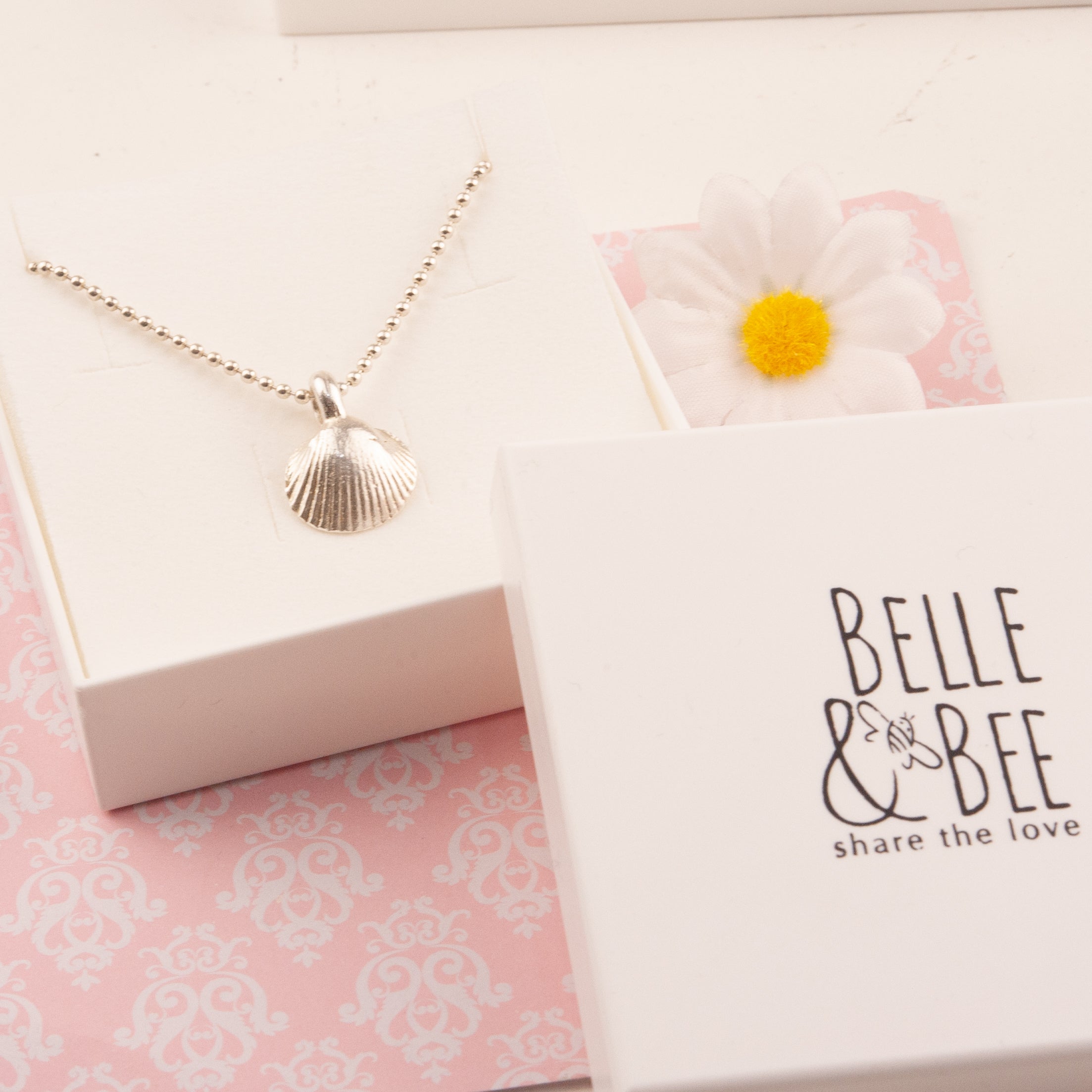 Belle & Bee Sterling silver shell necklace