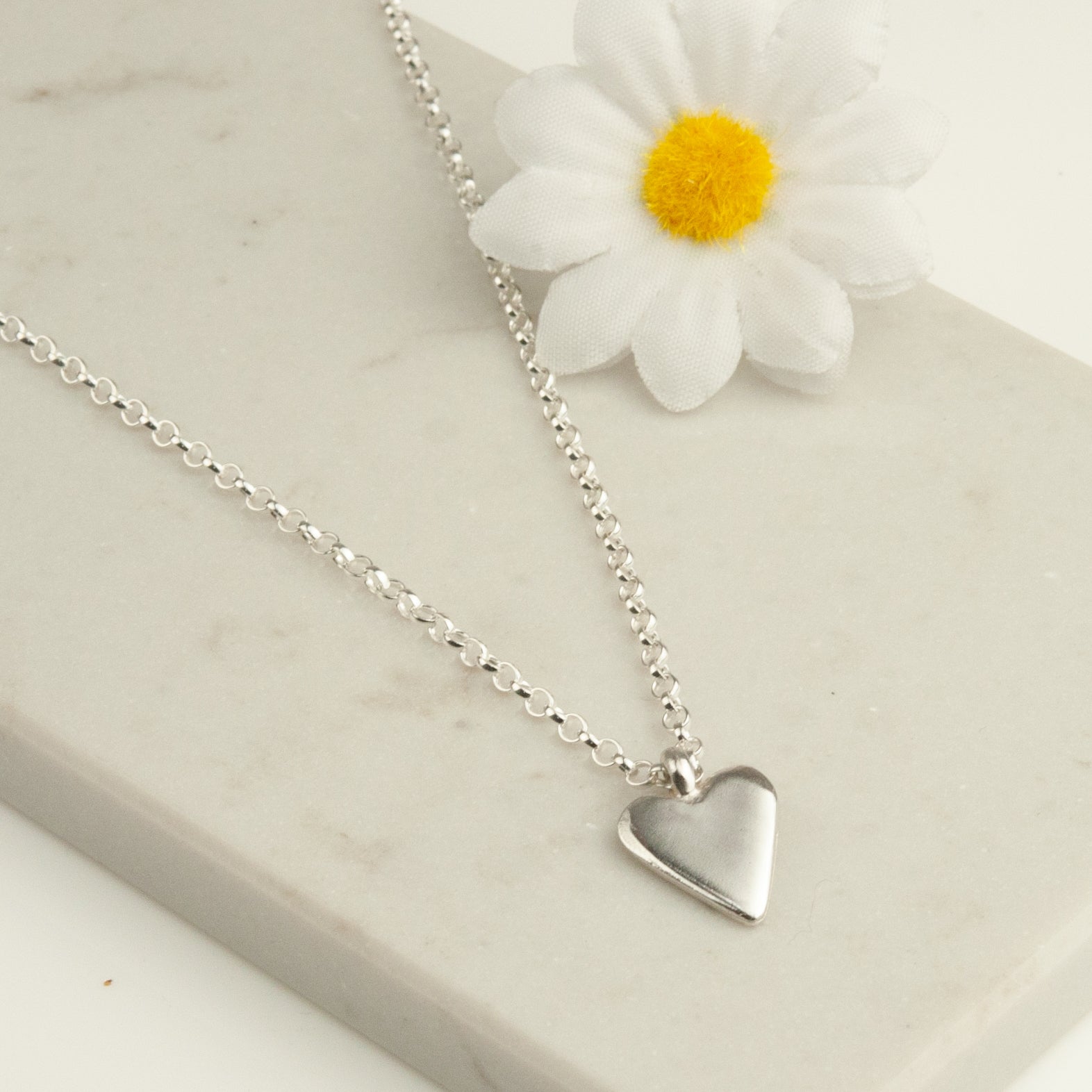 Belle & Bee sterling silver heart necklace