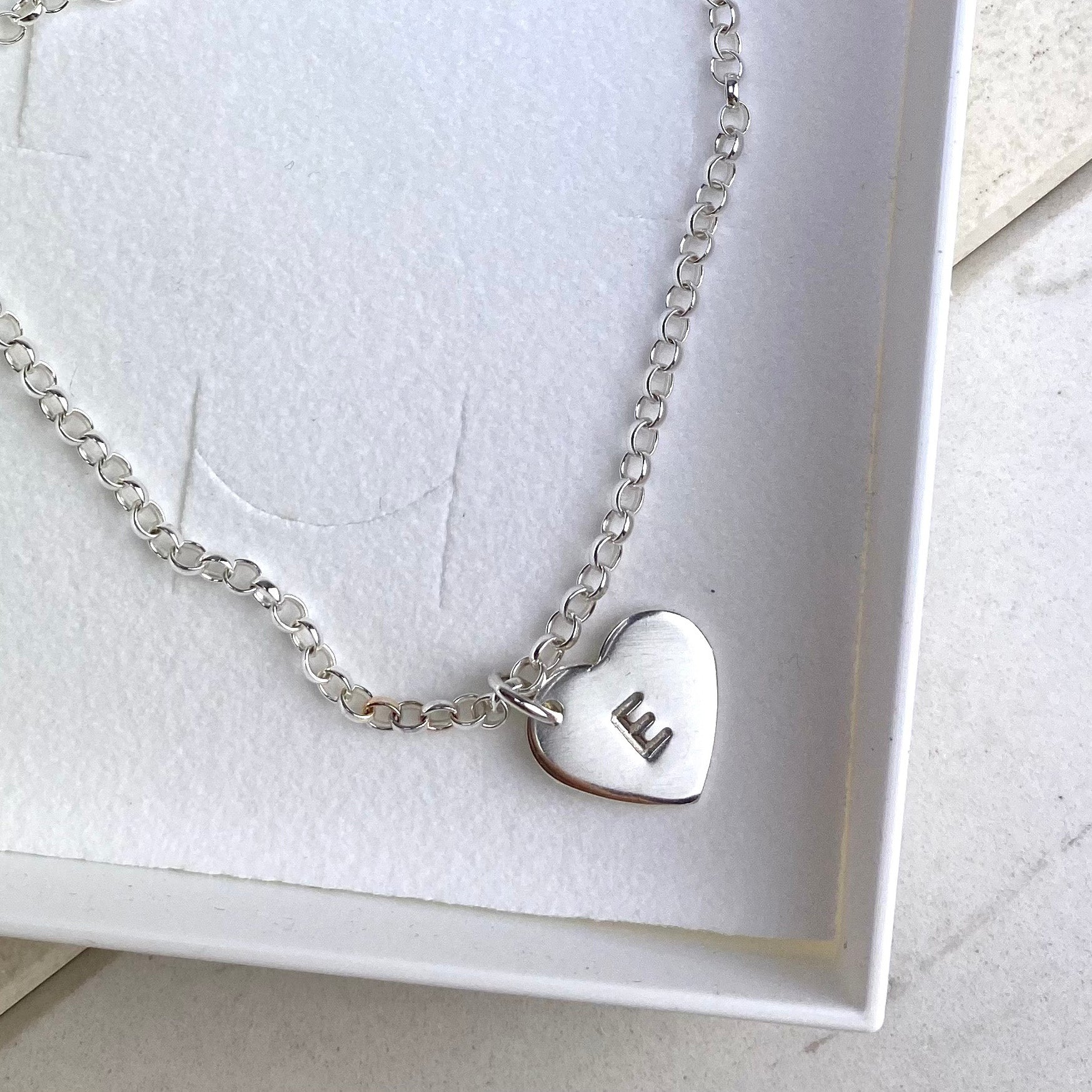 Sterling silver bracelet with Heart Charm