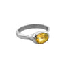 Silver Citrine Baby Princess Ring