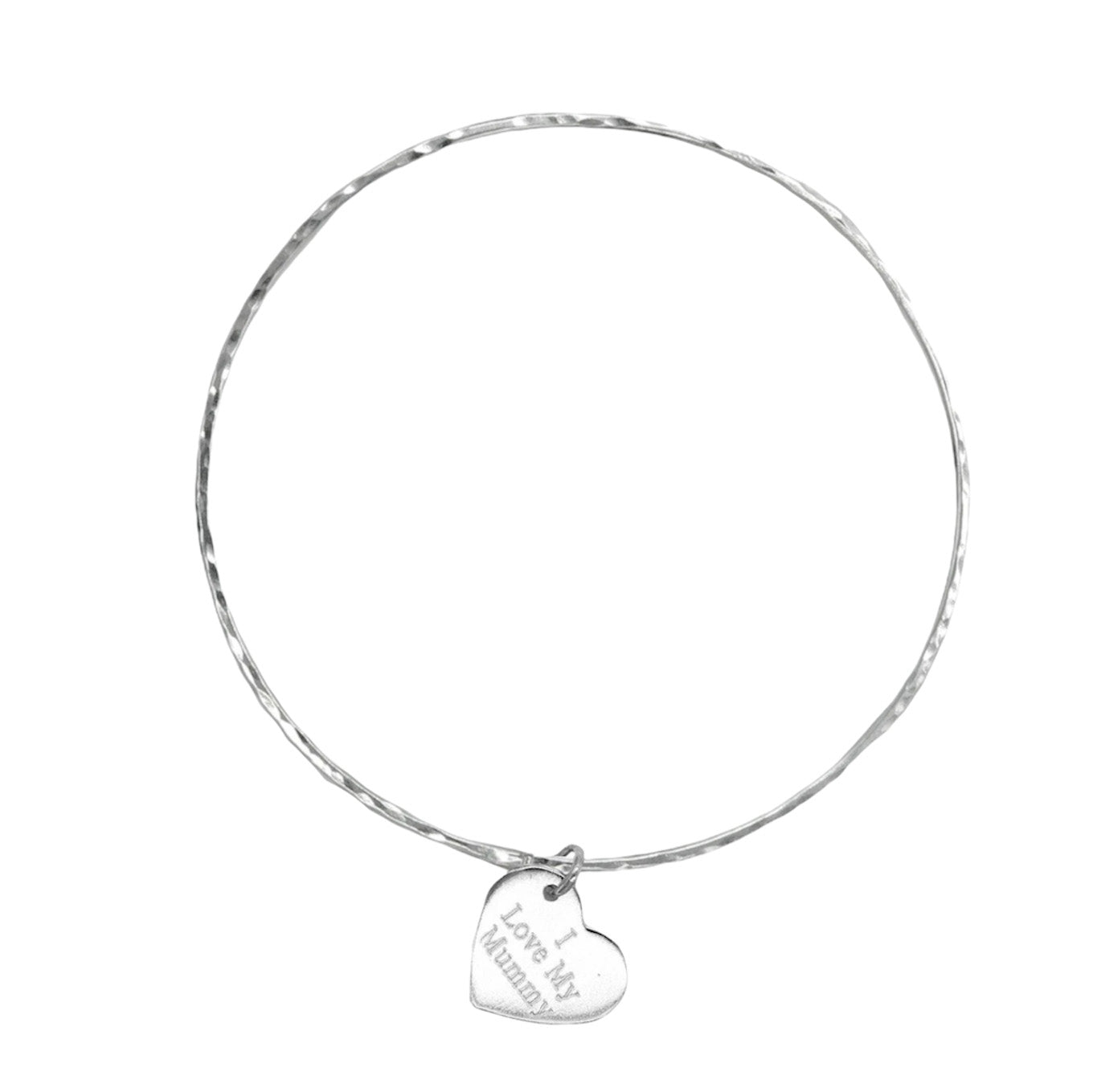 Mother's Day Belle Bee Sterling Silver Heart charm bangle