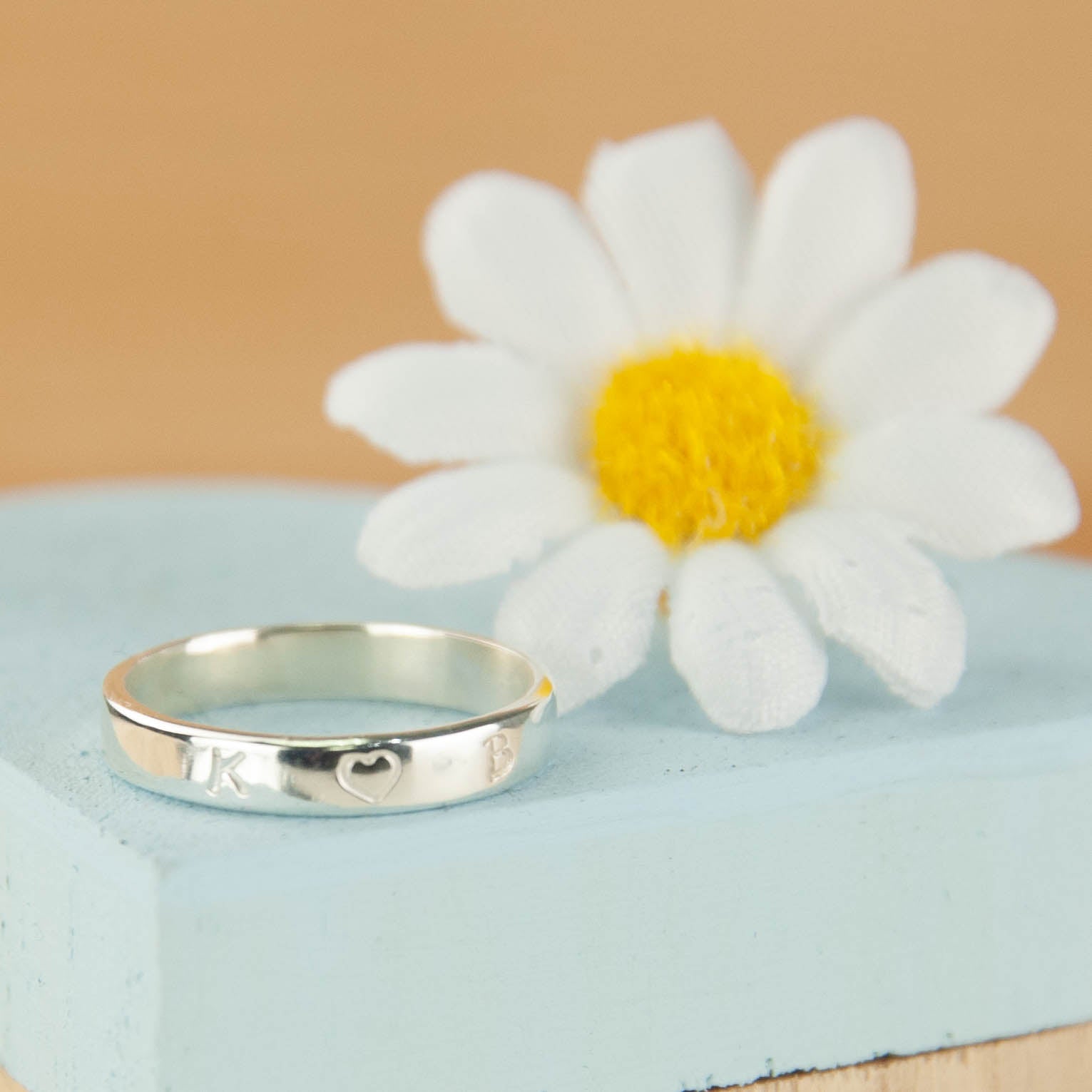 Belle & Bee personalised Sterling silver ring