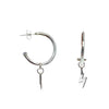 Belle & Bee Lightening Bolt hoop earrings