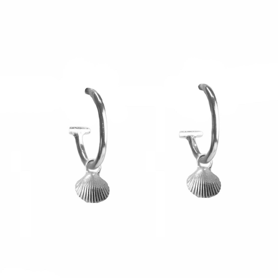Belle & Bee Mini Shell Hoop earrings
