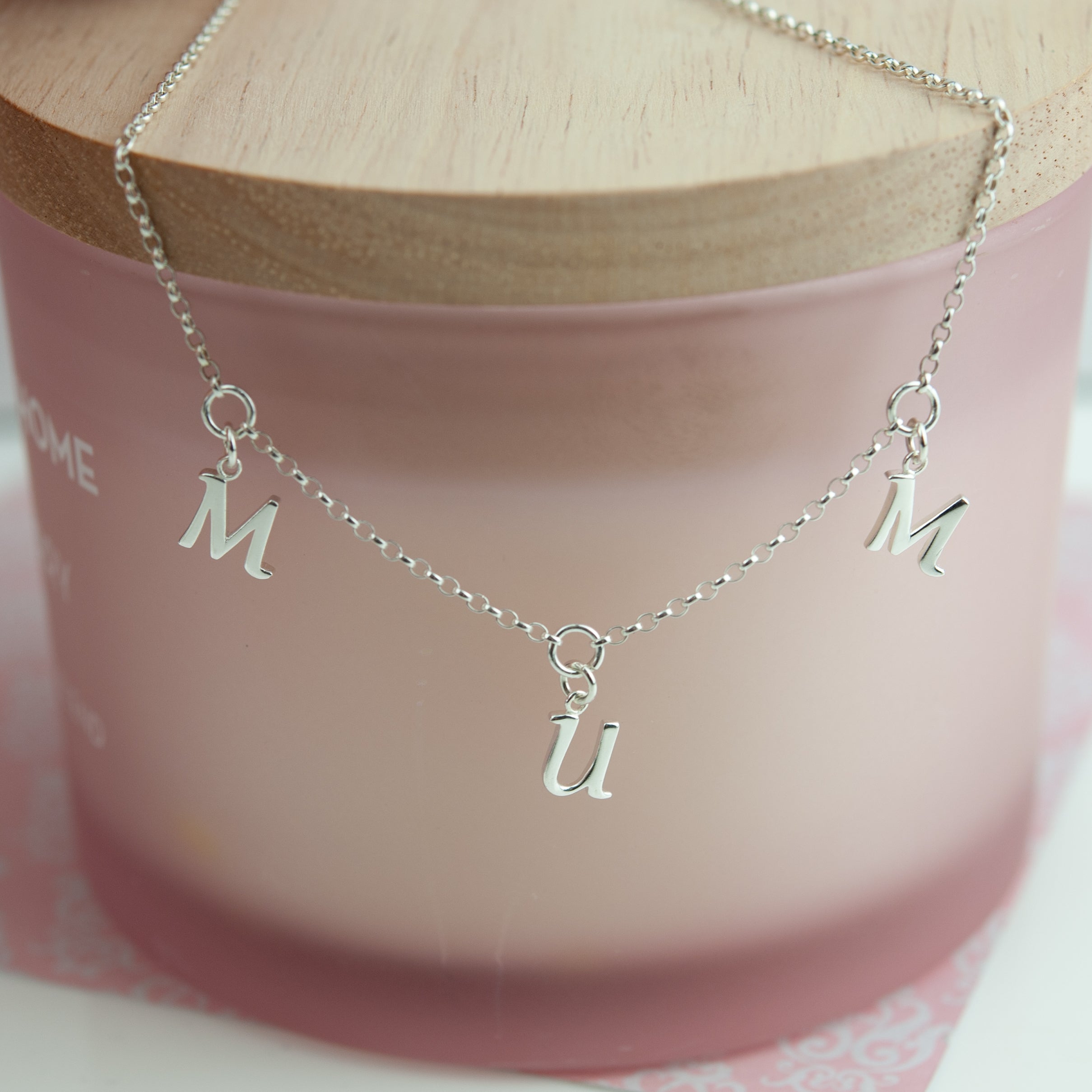 Belle & Bee Sterling silver mum necklace