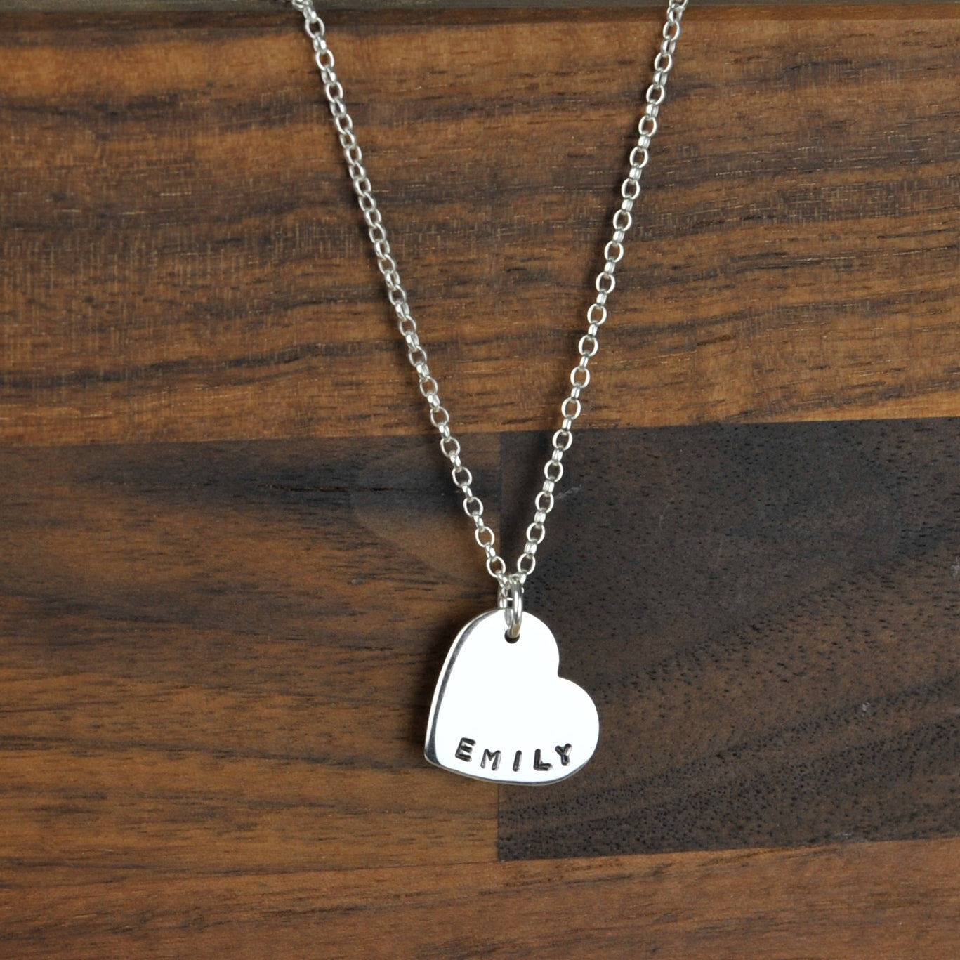 Belle & Bee name heart necklace