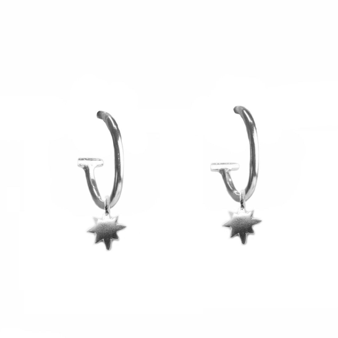 Belle & Bee North Star hoop earrings
