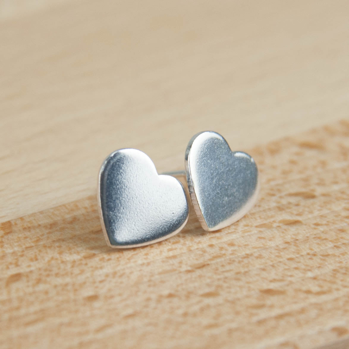 Belle & Bee sterling silver heart earrings