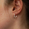 Belle & Bee Sterling Silver Square wire hoop earrings